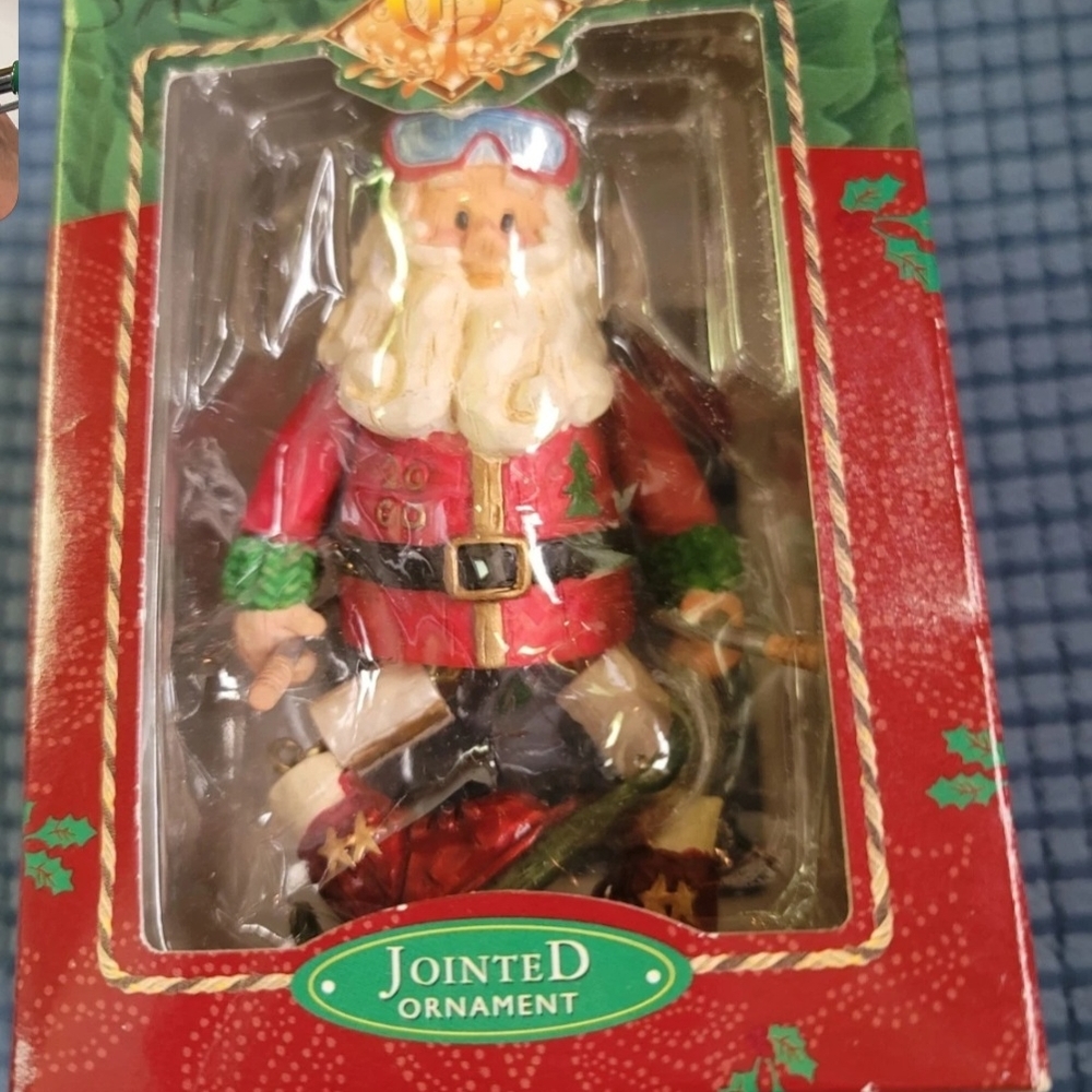 2 Trevco Jointed Christmas Ornaments In Box